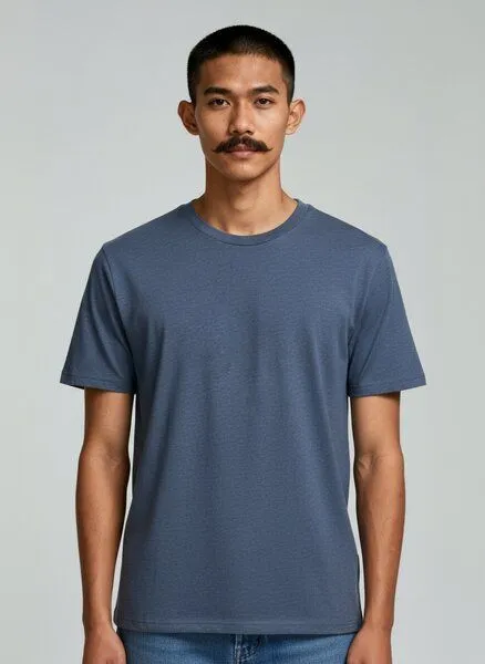 UNIPOLAR UNIPOLAR Basic T-Shirt Modell: Creative, Dark heather blue (blau), – Produktbild 1 von 2