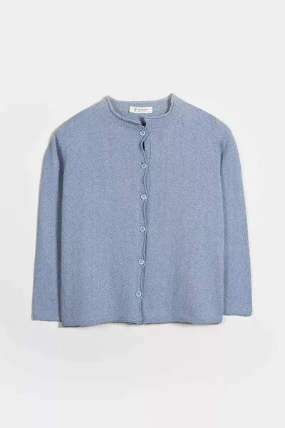 Rifò Rifò Halbarm Cardigan Leda, Blue indigo (blau), – Produktbild 3 von 4