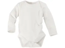HANS NATUR Baby Langarmbody Bio-Baumwolle off white Gr. 50/56 – Produktbild 1 von 1