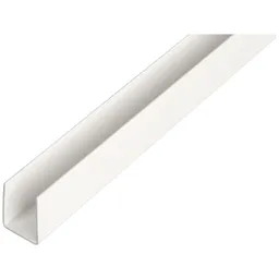 Alberts ALBERTS U-Profil, PVC weiß, LxBxHxS 1000 x 10 x 10 x 1 mm – Produktbild 1 von 1