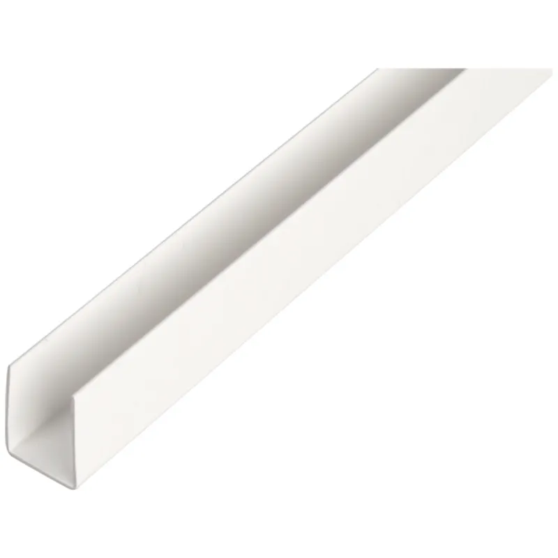Alberts ALBERTS U-Profil, PVC weiß, LxBxHxS 1000 x 18 x 10 x 1 mm – Produktbild 1 von 1