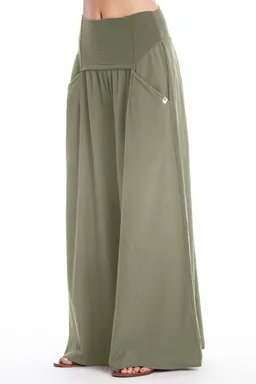 RAVENS VIEW IBIZA RAVENS VIEW IBIZA Damen vegan Hose Weites Bein Khaki – Produktbild 1 von 1