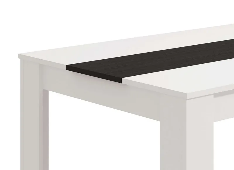 Home affaire Esstisch Domus, Mittelplatte in Schwarzeiche, Schwarz|weiß, – Produktbild 5 von 5