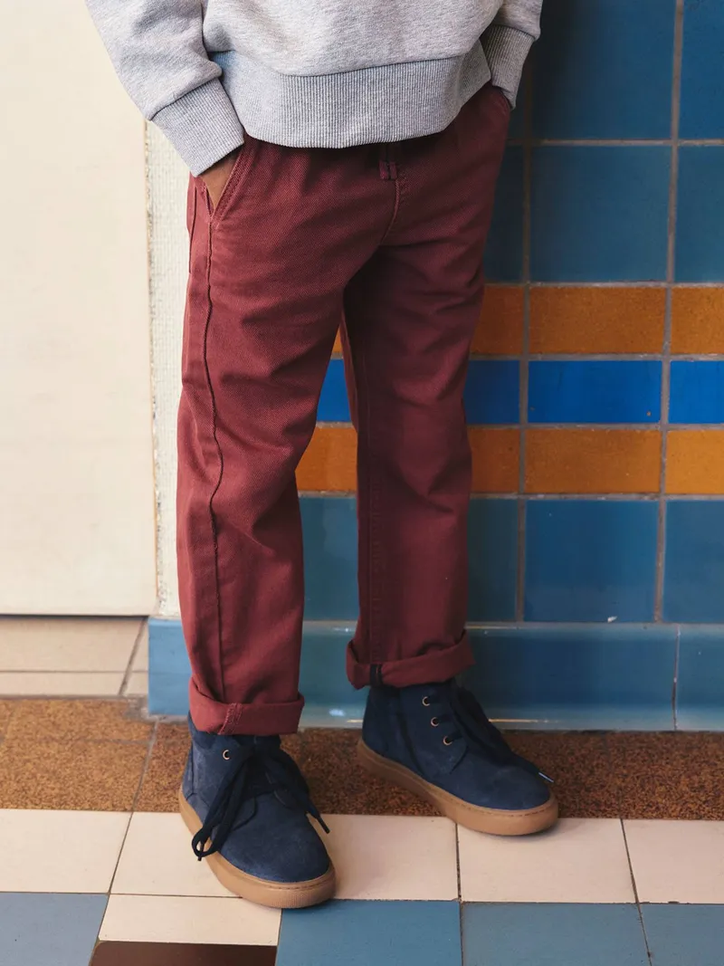 Vertbaudet Jungen Hose mit Dehnbund mit Kordel, Terrakotta, – Produktbild 1 von 3