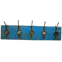 Moogoo Creative Africa Moogoo Creative Africa Upcycling Ölfass Garderobe - 5fach - Gelb & Schwarz - 90cm – Produktbild 1 von 1