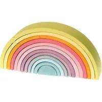 Grimms Grimms Großer Regenbogen aus Lindenholz, 12-teilig, pastell lasiert Maße 38 x 7 x 16,5 cm – Produktbild 1 von 1