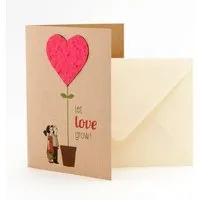 Die Stadtgärtner Die Stadtgärtner Grußkarte 'Let Love Grow' mit Saatpapier I Liebesgruß mit Blumenstrauß – Produktbild 1 von 1