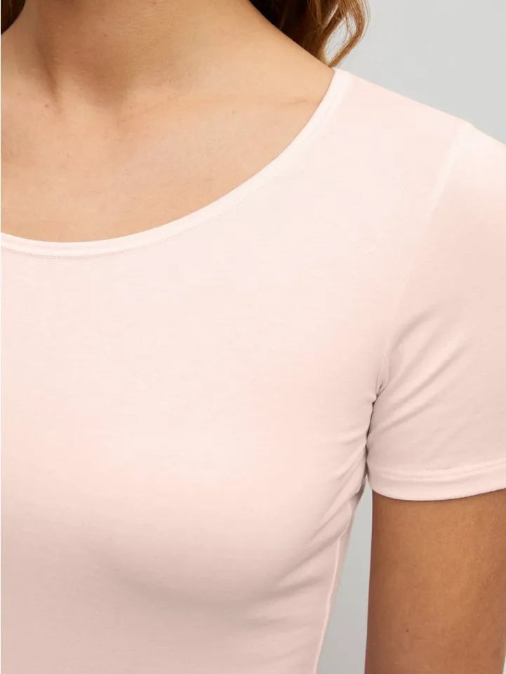 CALIDA CALIDA Unterziehshirt Natural Comfort mit Rundhals und reduzierter Pillingbildung, Rosa, – Produktbild 5 von 5