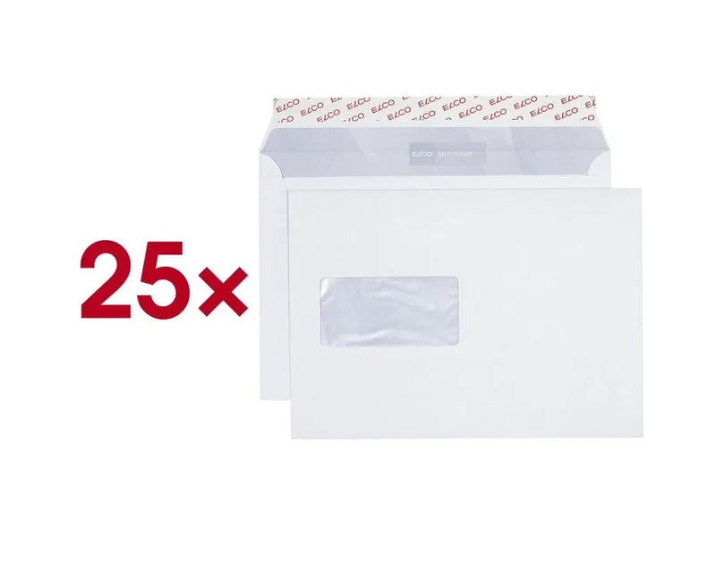 Elco Elco Briefumschlag Office, C5, mit Fenster, Haftklebung, Weiß, – Produktbild 1 von 3