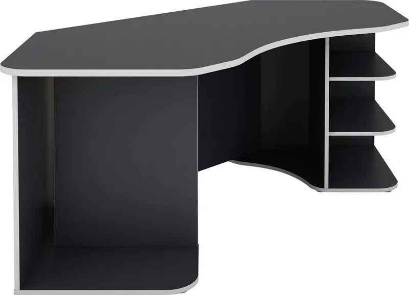 byLIVING Gamingtisch Thanatos, Breite 198 cm, moderner Eckschreibtisch, Grau, – Produktbild 4 von 5