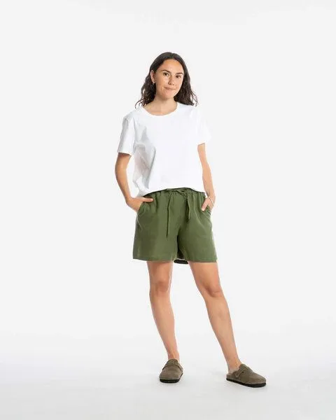 MATONA Matona Kurze Hose | Simple Shorts | aus Leinen, Olive, – Produktbild 3 von 4