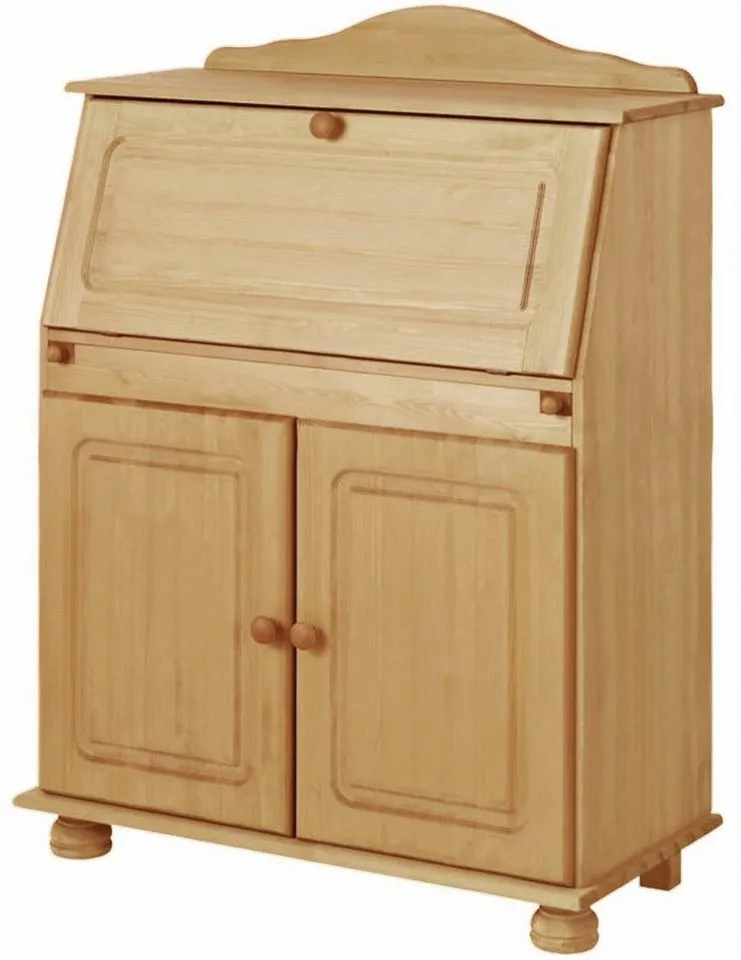 OTTO home Sekretär Mette, Schreibtisch im Landhausstil, aus Massivholz, Breite 82 cm, Beige, – Produktbild 2 von 5