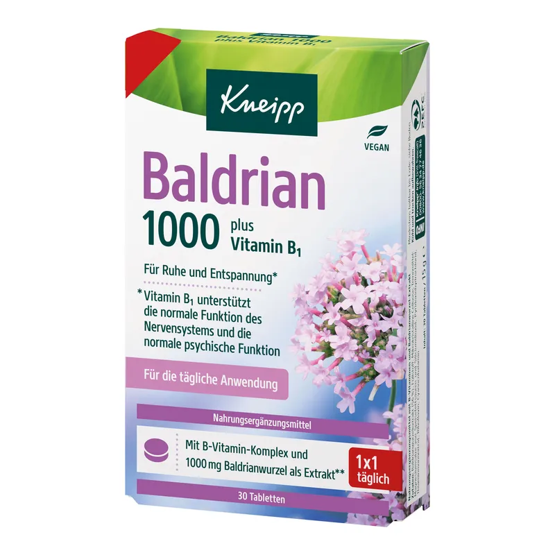 Kneipp Kneipp Baldrian 1000 mg plus Vitamin B1 Tabletten – Produktbild 1 von 1