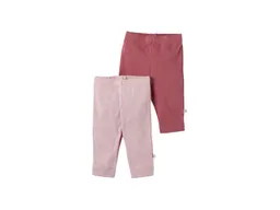 HANS NATUR Baby und Kinder Leggings Bio-Baumwolle 2er Set rosa-beere Gr. 62/68 – Produktbild 1 von 1
