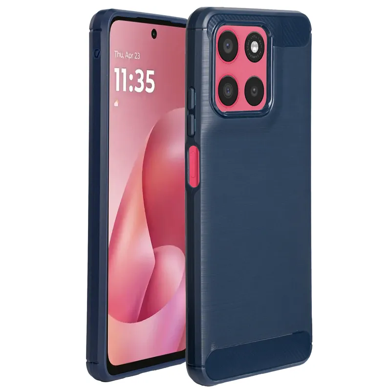 imoshion imoshion Brushed Back Cover für das Motorola Moto G57 Power, Dunkelblau, – Produktbild 1 von 1