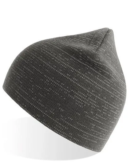 Atlantis Headwear Atlantis Headwear Shine Beanie recyceltes (rPet) Polyester mit Reflexfäden, Grau, – Produktbild 2 von 2