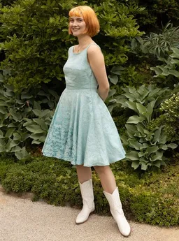 Peaces.bio - handbedruckte Biomode Peaces.bio - handbedruckte Biomode Sommer Tanzkleid - Bio-Leinen - Rankenzauber – Produktbild 1 von 1