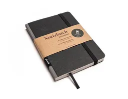 tyyp tyyp Notizbuch A6 schwarz – 100% Recyclingpapier – handmade – Klassik – Produktbild 1 von 1
