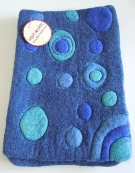 short'n'pietz short'n'pietz Tablet - Tasche aus 100% Schafswolle, Blau, – Produktbild 2 von 2