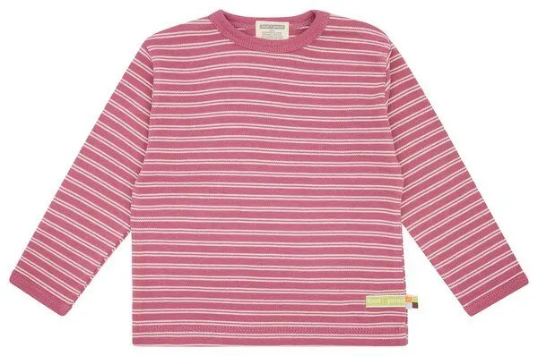 loud + proud loud + proud Babys & Kinder Shirt langarm gestreift, GOTS-zertifiziert, Rouge(pink), – Produktbild 2 von 2