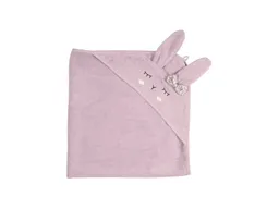Kikadu Kikadu Baby Kapuzenhandtuch Bio-Baumwolle Hase Maße 80 x 80 cm – Produktbild 1 von 1