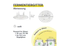 mikken mikken Fermentiergitter für große Gläser Ø 10,5 cm – Produktbild 1 von 1