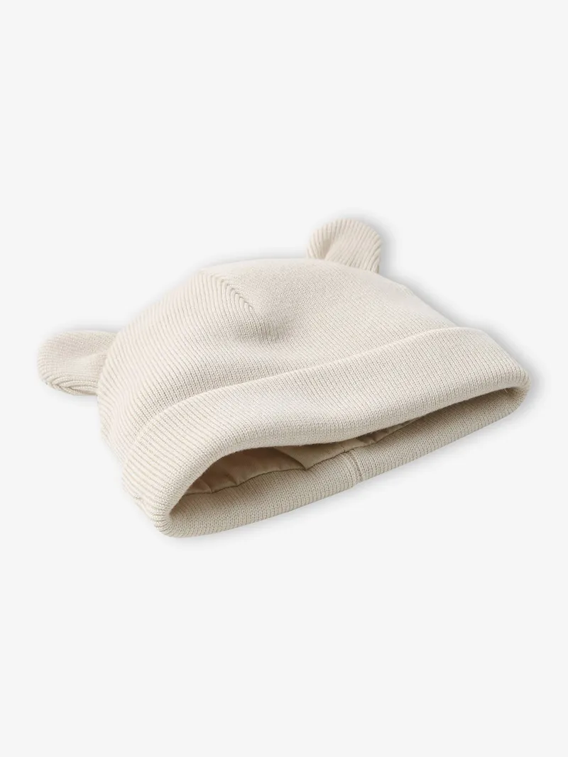 Vertbaudet Baby Mütze mit Bärenohren, Wollweiß, – Produktbild 2 von 2
