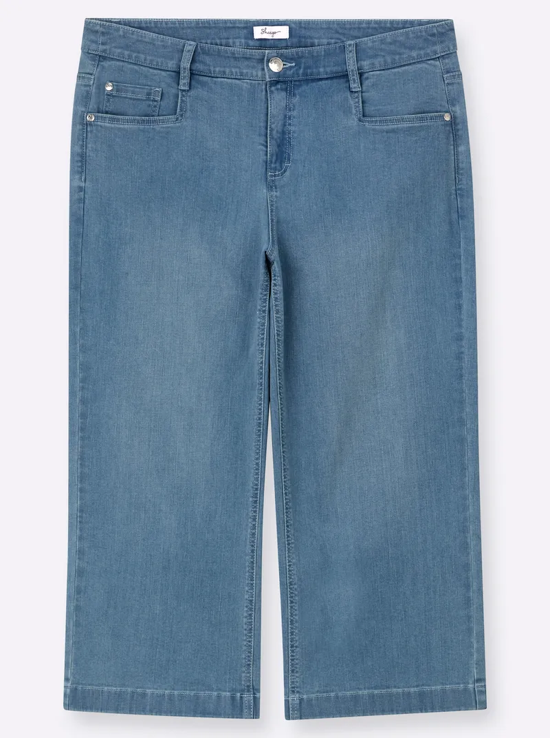 sheego 7/8-Jeans blue-bleached, Blue-bleached, – Produktbild 1 von 2