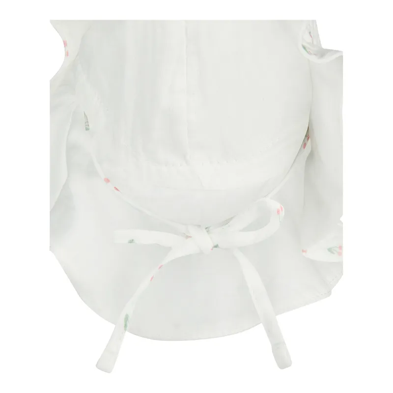 Sterntaler Sterntaler Musselin-Sonnenhut mit Nackenschutz Kirschen, Weiss, – Produktbild 3 von 3