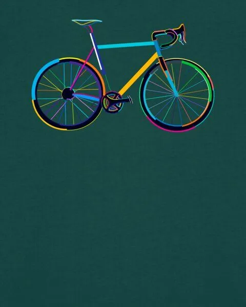 watapparel watapparel T-Shirt Fahrrad by night, Glazed green, – Produktbild 3 von 3