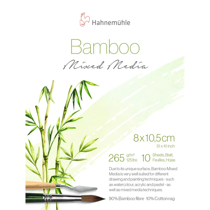 Hahnemühle Hahnemühle Block Bamboo Mixed Media 265g/m² 8x10,5cm 10 Blatt – Produktbild 1 von 1