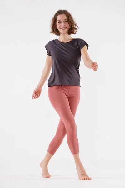 YOIQI YOIQI Shirt mit kurzem Arm aus biologischer Baumwolle, Schiefer(grau-braun), – Produktbild 3 von 3