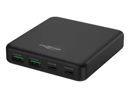 Ansmann Ansmann USB-Ladegerät "Desktop Charger DC465PD", 3,25 A, 65 W, 4 Ports, schwarz – Produktbild 1 von 1