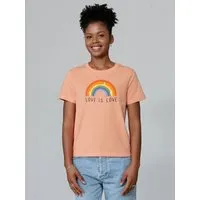 watapparel watapparel T-Shirt Frauen Love is Love, Fraiche peche, – Produktbild 1 von 1