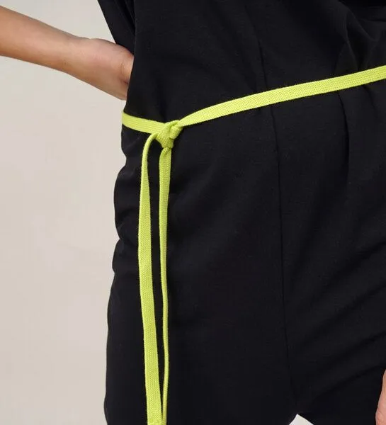 Lena Schokolade Lena Schokolade Jumpsuit Overall versch. Kordeln aus Bio-Jersey, Schwarz, – Produktbild 5 von 8