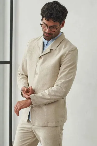 About Companions About Companions Lässige, unkonstruierte Jacke Enzo, Sand (beige), – Produktbild 1 von 4