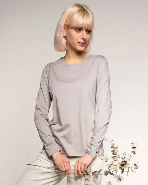 Alma & Lovis Alma & Lovis Royal Jersey Langarmshirt aus Organic Cotton | Royal Longsleeve, Blue, – Produktbild 2 von 8