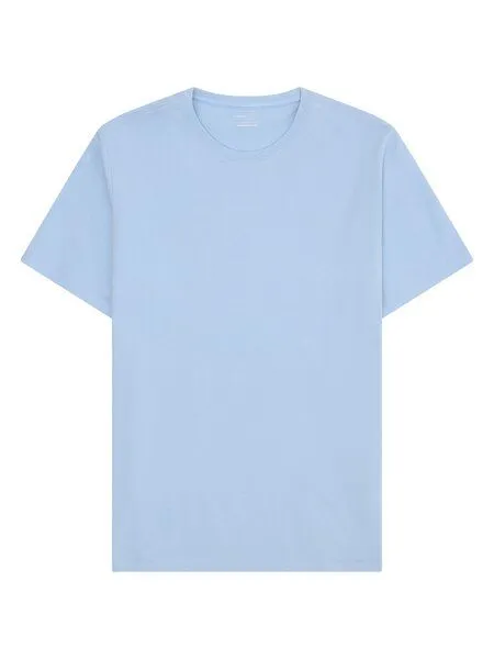 KnowledgeCotton Apparel KnowledgeCotton Apparel Basic T-Shirt O-Neck aus Bio-Baumwolle, Blau (skyway), – Produktbild 3 von 4