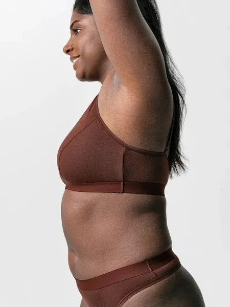 erlich textil erlich textil Edith bügelloses Bustier aus weichem Modal, Umbra, – Produktbild 7 von 7