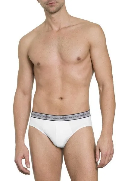 Haasis Bodywear Haasis Bodywear Herren Slip ohne Eingriff Single Jersey 3er Pack,Bio Baumwolle/Elasthan, Weiss, – Produktbild 3 von 4
