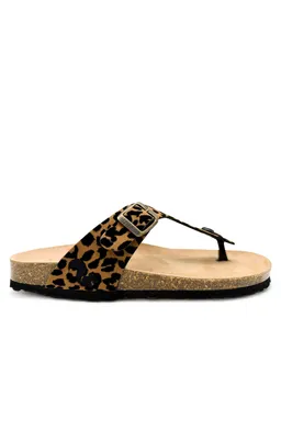 thies thies Damen vegan Sandalen Rec Leo Thong Dunkelbraun/Schwarz – Produktbild 1 von 1