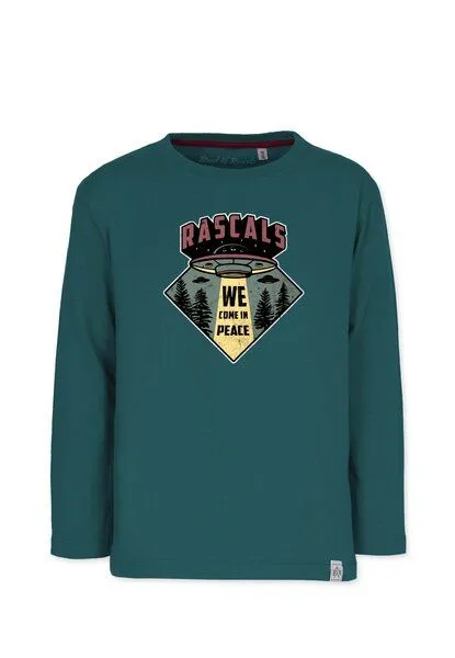 Band of Rascals Band of Rascals We Come In Peace Longsleeve, Racing-green, – Produktbild 2 von 4