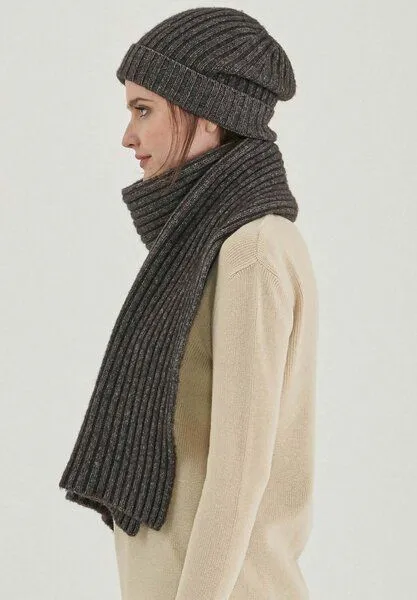 ORGANICATION ORGANICATION Unisex Strickschal aus Bio-Merinowolle und Bio-Baumwolle, Lead, – Produktbild 2 von 2
