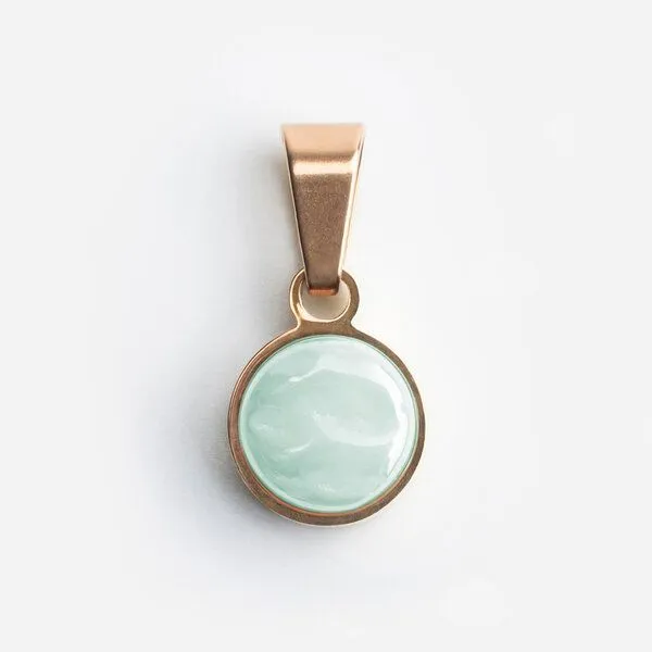ALEXASCHA ALEXASCHA Kettenanhänger aus Glas | Mix & Match Charms, Minzgrün, – Produktbild 1 von 4