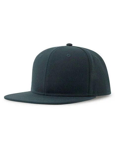Atlantis Headwear Atlantis Headwear Basecap Flacher Schirm mit Kunststoffverschluss Snap Back, Navy, – Produktbild 2 von 3