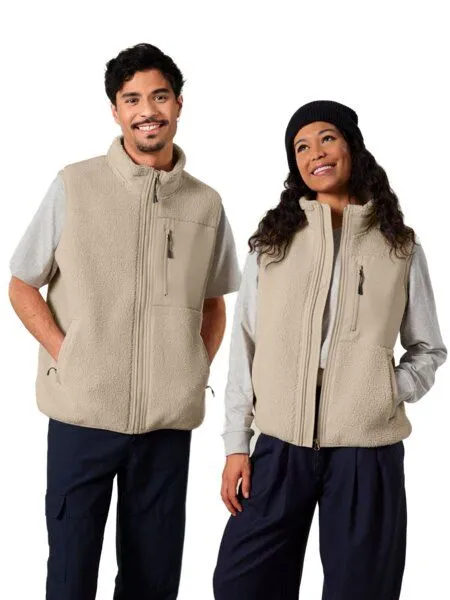 YTWOO YTWOO Baisc Unisex Sherpaweste aus 100% Recyceltem Polyester, Wüstensand, – Produktbild 2 von 3
