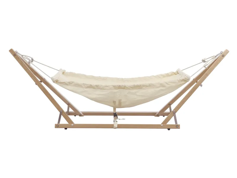 amazonas amazonas Babyhängematte "Koala" mit Gestell aus Eschenholz 40 x 55 x 150 cm, Natur, – Produktbild 2 von 2