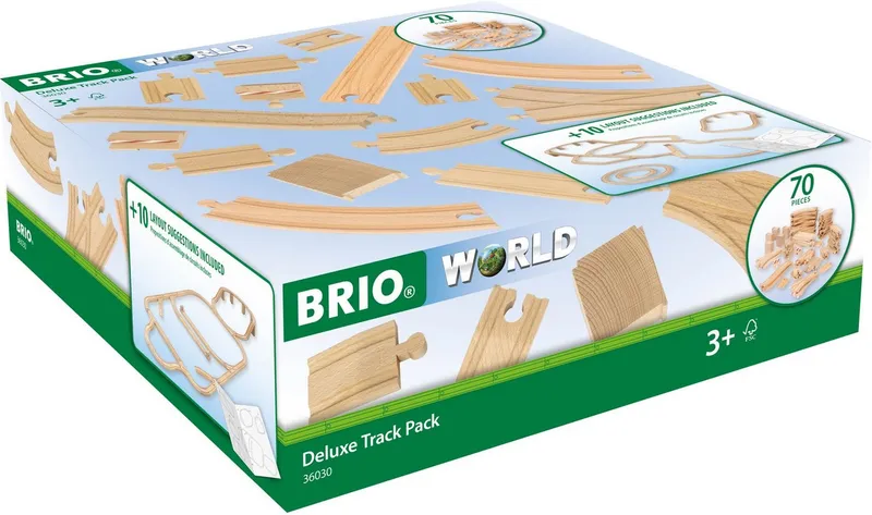 BRIO BRIO Gleise-Set BRIO® WORLD, Schienensortiment Deluxe, (Set), Made in Europe, Beige, – Produktbild 4 von 5