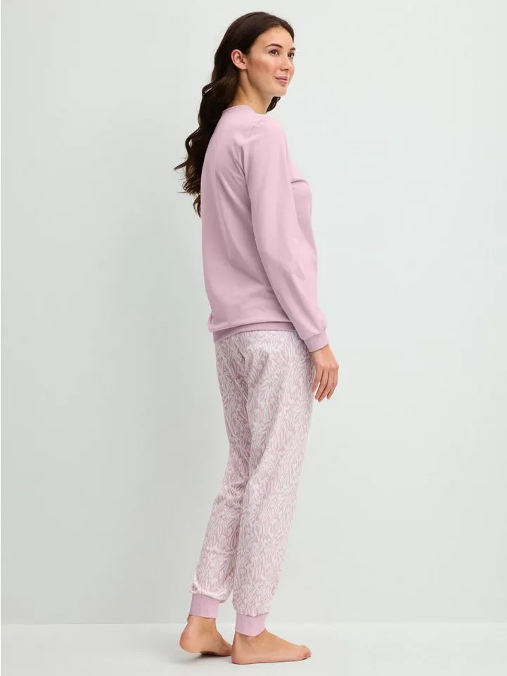 CALIDA CALIDA Pyjama Flower Nights Damen (2 tlg) weich, bequem und leicht, Lila, – Produktbild 3 von 5