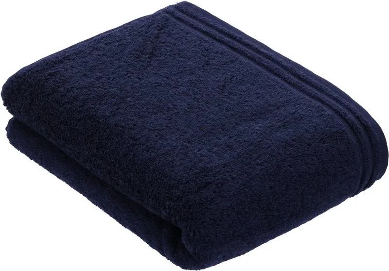 VOSSEN VOSSEN Badetuch Calypso Feeling, Walkfrottee (1-St), mit schmaler Bordüre aus 100% Baumwolle, Vegan, einfarbig, Blau, – Produktbild 1 von 5